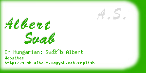 albert svab business card